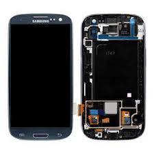 Samsung S3 i747 LCD with Digitizer and Frame  Blue - Best Cell Phone Parts Distributor in Canada