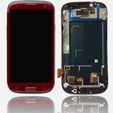 Samsung S3 i747 LCD with Digitizer and Frame Red - Best Cell Phone Parts Distributor in Canada