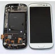 Samsung S3 i9300 LCD with Digitizer and Frame  White - Best Cell Phone Parts Distributor in Canada