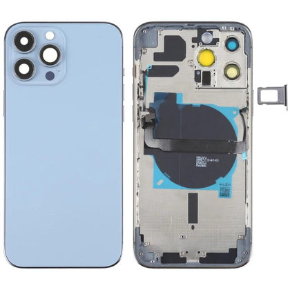 Replacementi Phone 13 Pro Max Battery Back Housing With Small Parts - Sierra Blue - Best Cell Phone Parts Distributor in Canada, Parts Source