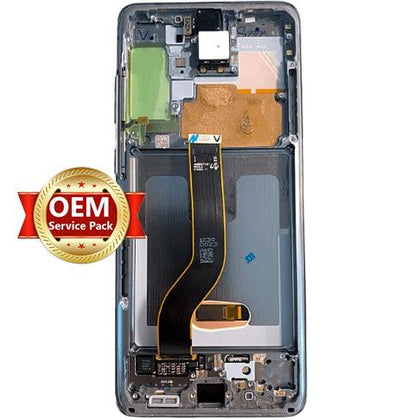 Super AMOLED LCD Screen & Digitizer Full Assembly with Frame for Samsung Galaxy S20+ 5G G986 (Gray) - Best Cell Phone Parts Distributor in Canada, Parts Source